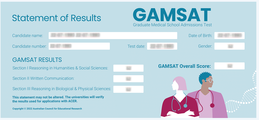 GAMSAT Results