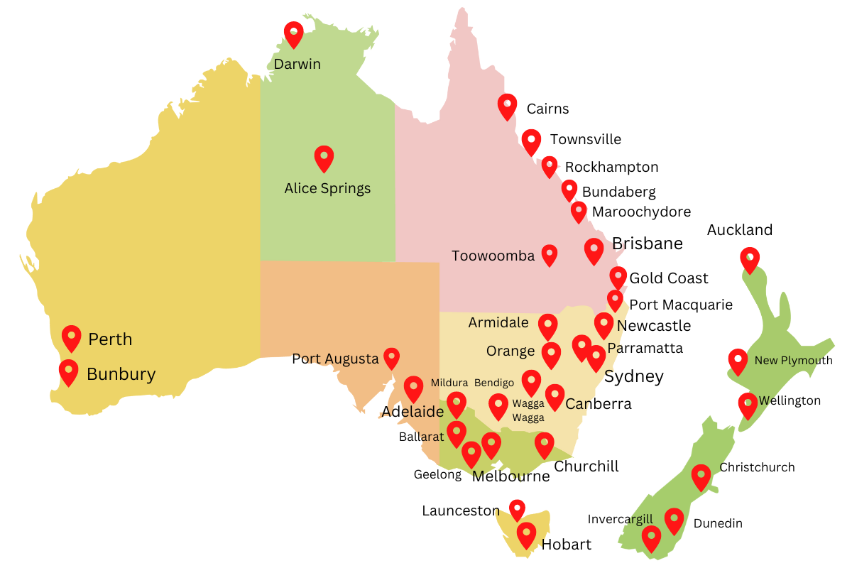 ucat 2023 Australian Map